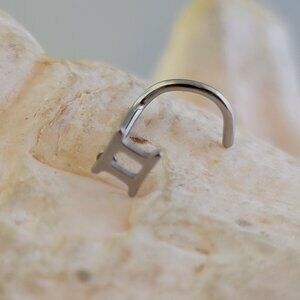 20G Gemini nose screw nostril piercing zodiac jewelry